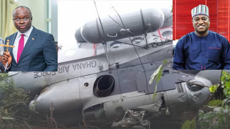 گھانا :فوجی ہیلی کاپٹر گرکرتباہ  2وزرا ء سمیت 8افراد ہلاک 