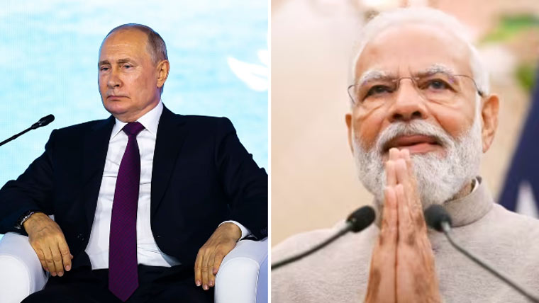 مودی کا ولادیمیر پوٹن کو ٹیلیفون  دورہ بھارت کی دعوت دیدی 