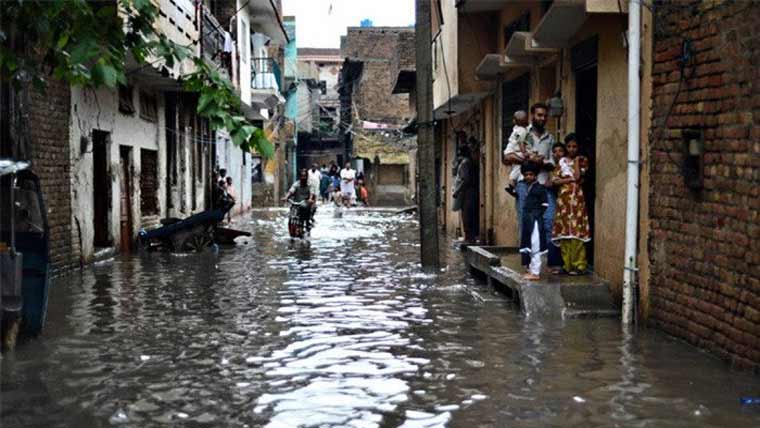 مو سلا دھار بارش سے نشیبی علاقے ،گلیاں محلے زیر آب 