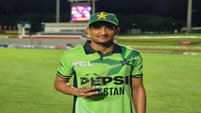  پلیئر آف دی میچ بن کراپنا ڈیبیو یادگار بنا دیا:حسن نواز