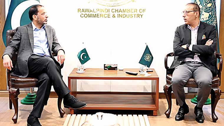 امریکا میں مقیم معروف بزنس مین نویدانور  کی صدر آر سی سی آ ئی سے ملاقات 