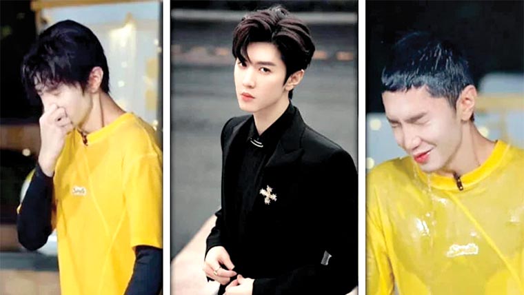 چینی اداکار کی شو کے دوران وِگ اتر گئی 