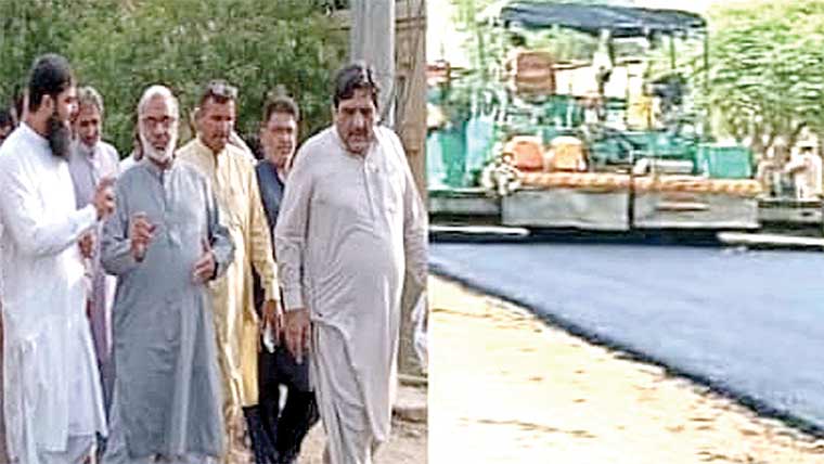 وہاڑی میں سڑکوں کی تعمیر کا کام آخری مراحل میں داخل