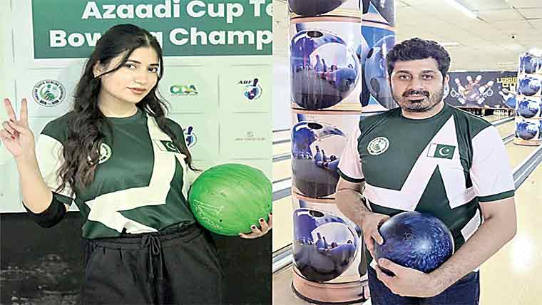 آزادی کپ ٹین پن باؤلنگ چیمپئن شپ ،واجد اورمریم کی ٹائٹل فتح 