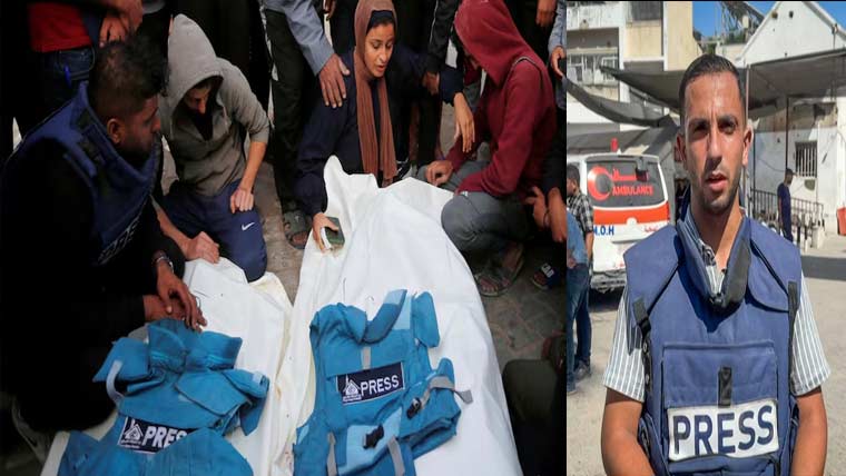 غزہ:اسرائیلی فوج کی صحافیوں کے کیمپ پر بمباری،6شہید:یہ جنگی جرم سی پی جے