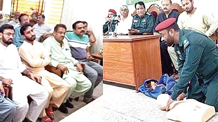 کوٹ ادو‘ آگ سے بچاؤ ‘ابتدائی طبی امداد کی تربیتی ورکشاپ