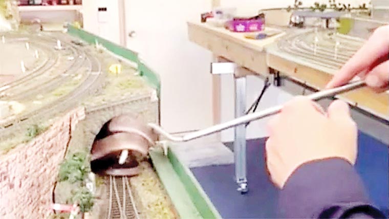  گھر میں رکھے ٹرین سیٹ کی سرنگ سے سانپ نکل آیا