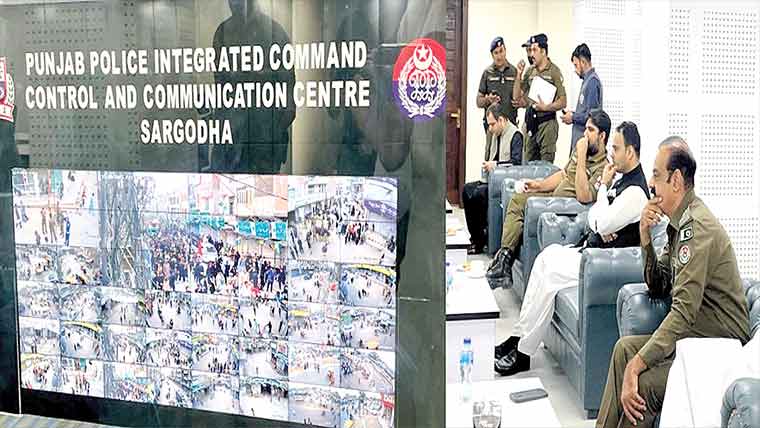 کمشنر اور آرپی او کا سیف سٹی کا دورہ،چہلم جلوسوں کا جائزہ