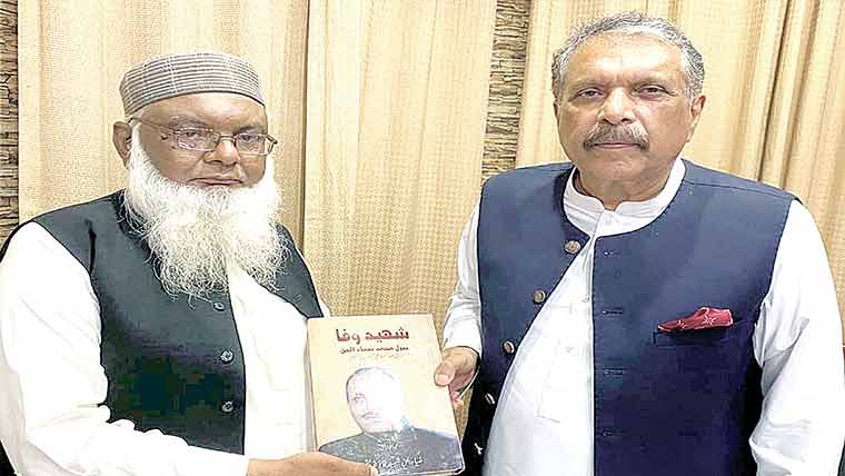 اعجاز الحق سے متحدہ جمعیت اہلحدیث  کے سیکرٹری عامرو سیم سندھو کی ملاقات