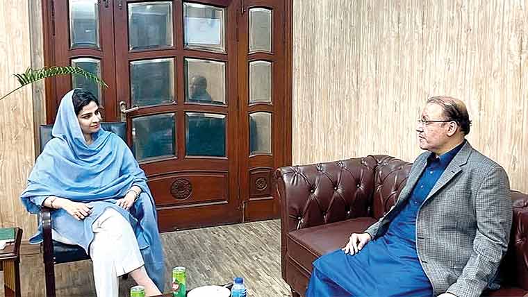 صوبائی وزیر شافع حسین کی ڈپٹی کمشنر  اور ڈی پی او گجرات سے ملاقات 