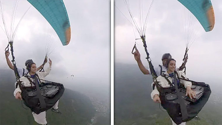  خاتون ڈی جے کی 10 ہزار فٹ بلندی پر بیٹس کی گونج 