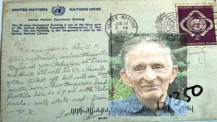 72سال سے گمشدہ پوسٹ کارڈ بھیجنے والے کے پاس واپس 