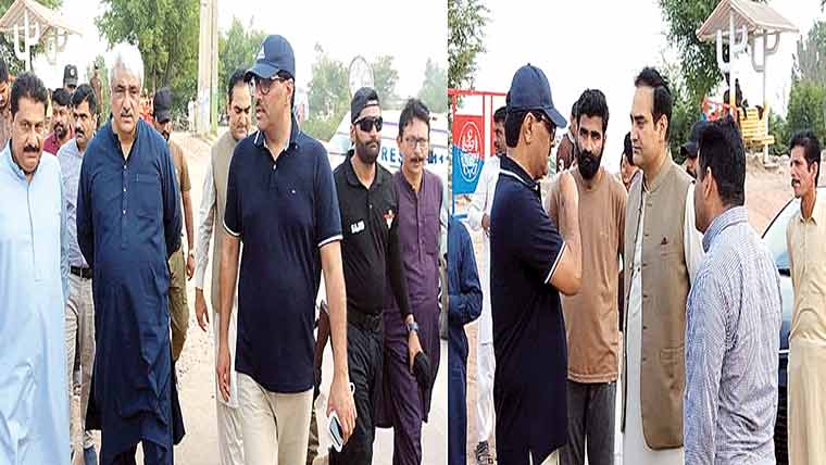 صوبائی وزراخواجہ سلمان رفیق اورعمران نذیرکاچنیوٹ ،جھنگ کادورہ 