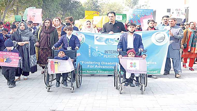 حافظ آباد:خصوصی افراد کے  عالمی دن کے سلسلہ میں واک 