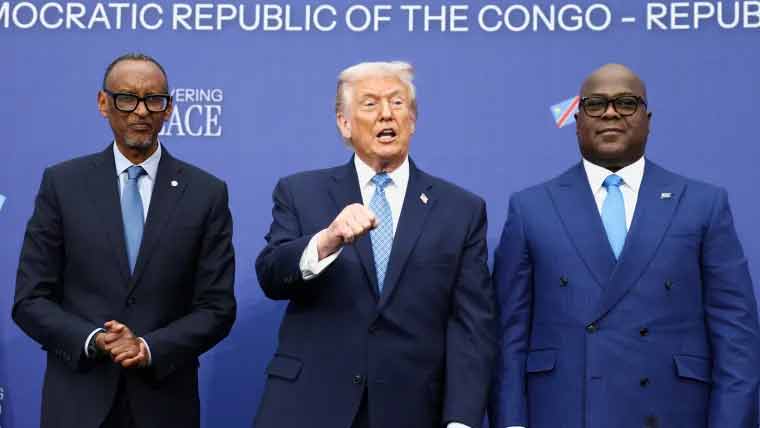 ٹرمپ کی میزبانی میں کانگو اور  روانڈا کے درمیان امن معاہدہ