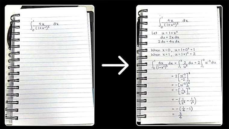 اے آئی ٹول نے لکھائی نقل کر کے سوال حل کر دیا