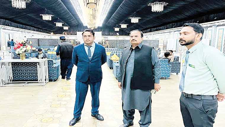  ون ڈش ،لائوڈ سپیکر پر پابندی کیلئے  افسر متحرک،شادی ہالز کی چیکنگ 