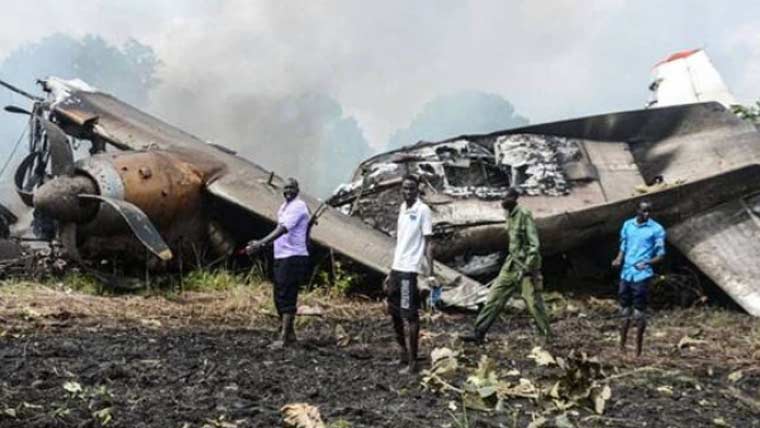 سوڈان :فوجی طیارہ تباہ عملے کے تمام افراد ہلاک