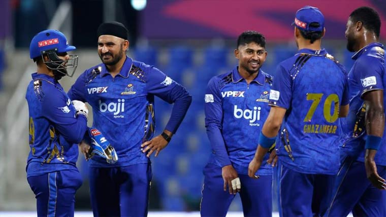 آئی ایل ٹی 20، ایم آئی ایمریٹس  نے نائٹ رائیڈرز کو ہرا دیا