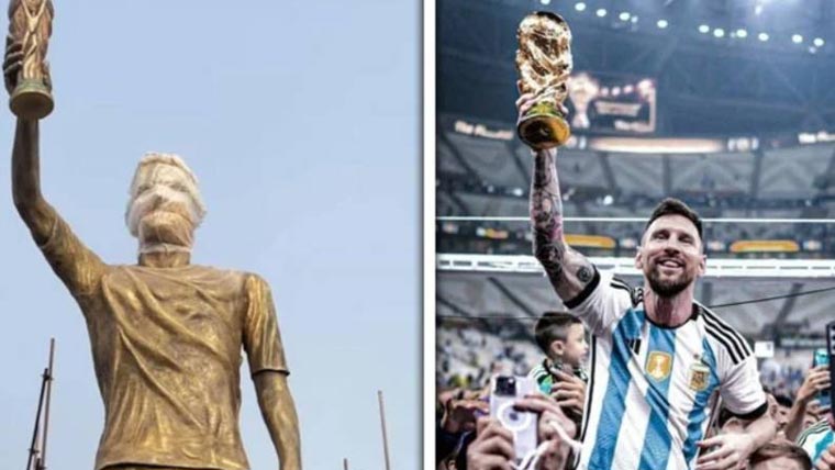 بھارت میں میسی کے اعزاز  میں 70 فٹ بلند مجسمہ تیار 