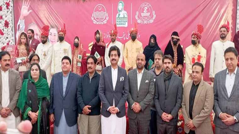 قصور:دھی رانی پروگرام،96 جوڑوں کی اجتماعی شادی