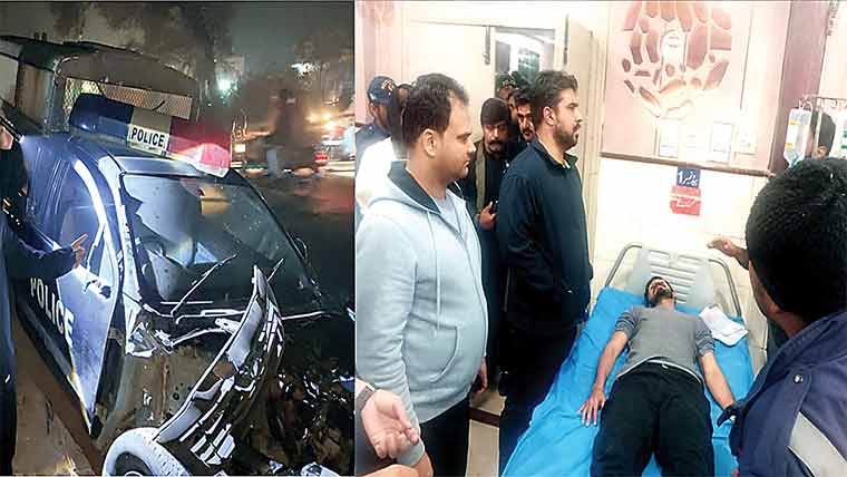 سرگودھا : کھلے پھاٹک پر ٹرین کی پولیس وین کو ٹکر، 2 اہلکار شہید، 3 زخمی 