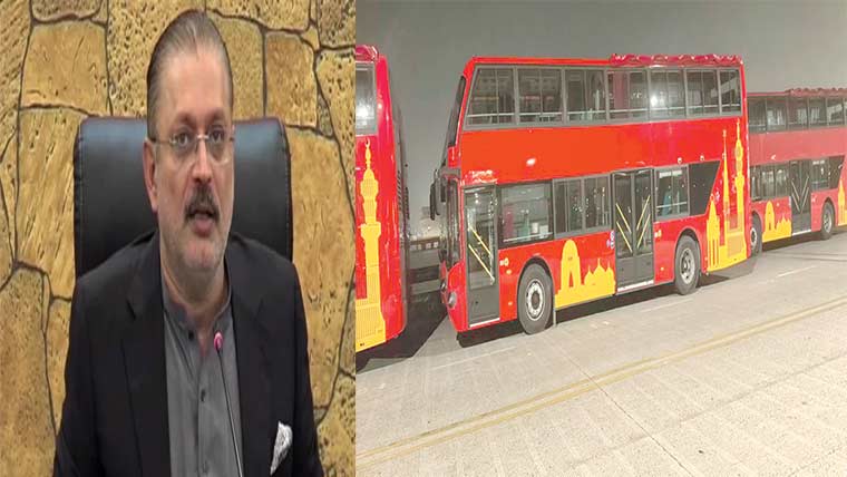 ڈبل ڈیکربسیں بندرگاہ پر پہنچ  گئی ہیں،شرجیل میمن