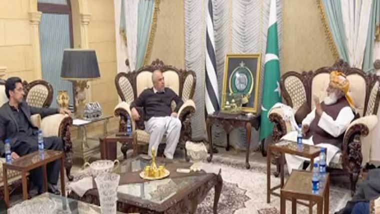  اپوزیشن وفد کی فضل الرحمن ،شیرپاؤ ، لیاقت بلوچ سے ملاقاتیں