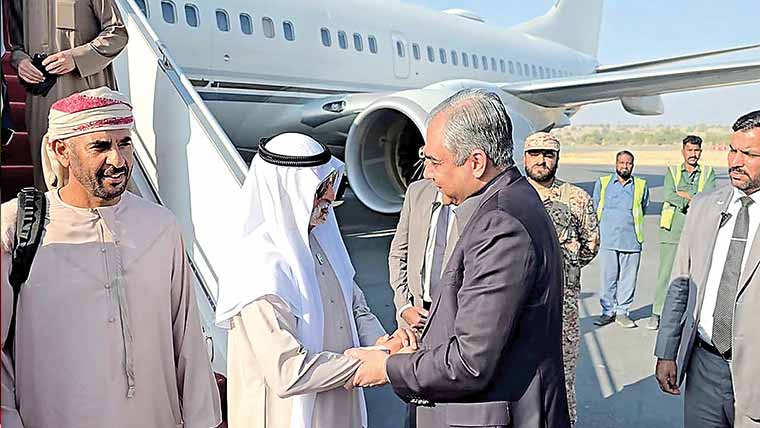 اماراتی وزیر شیخ نہیان بن مبارک  النہیان کی خیرپور آمد