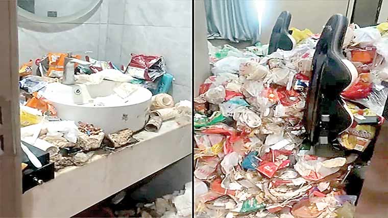چین:ہوٹل میں طویل قیام، صارف نے گند کا ڈھیر لگا دیا