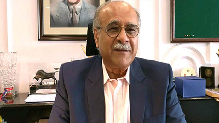  پاکستان حماس کیخلاف کسی فورس کا حصہ نہیں بنے گا:نجم سیٹھی