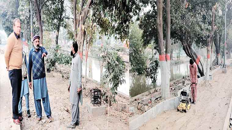 نصرت فتح علی خان انڈرپاس کیساتھ ایریا کی تزئین و آرائش تیز