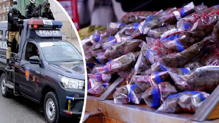 اورنگی میں مکان کے اندر  قائم گٹکا فیکٹری پرچھاپہ