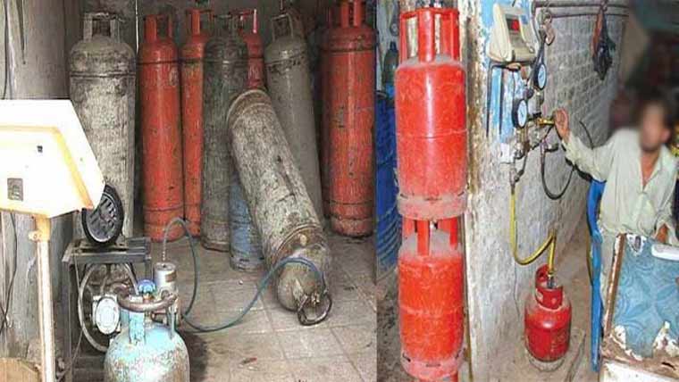 ایل پی جی کی غیر قانونی ریفلنگ کے اڈے، زندگیوں کو خطرہ 