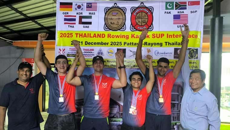 تھائی لینڈ انٹرنیشنل روئنگ‘ پاکستانی روئرز کے 14گولڈ میڈل 