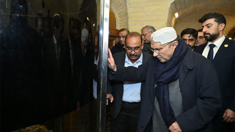  صدر کے اعزاز میں گورنرکربلا کا  ظہرانہ، روضہ حضرت علی ؓ پر حاضری 