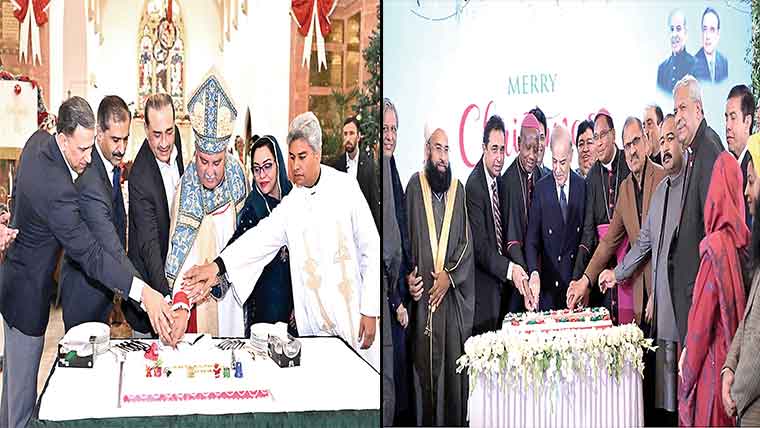 کرسمس تقریبات میں فیلڈ مارشل کی شرکت، اقلیتوں کے حقوق کا تحفظ پاکستان کے نظریے کی بنیاد : سید عاصم منیر ، مذہب کے نام پر من مانی نہیں کرنے دینگے : وزیر اعظم 