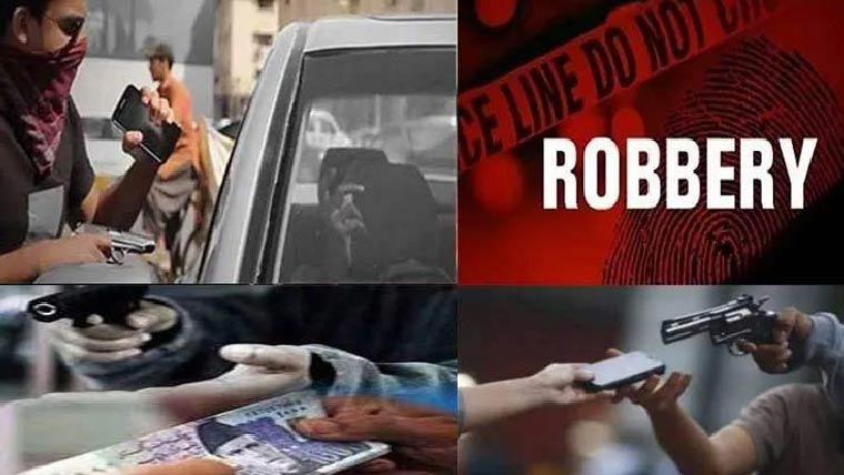  لاکھوں کے ڈاکے :نقدی ،زیورات، موبائل فونز لوٹ لئے 