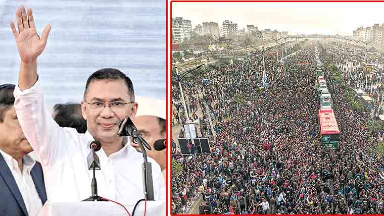 خالدہ ضیا کے بیٹے کی بنگلہ دیش واپسی، لاکھوں افراد کا استقبال