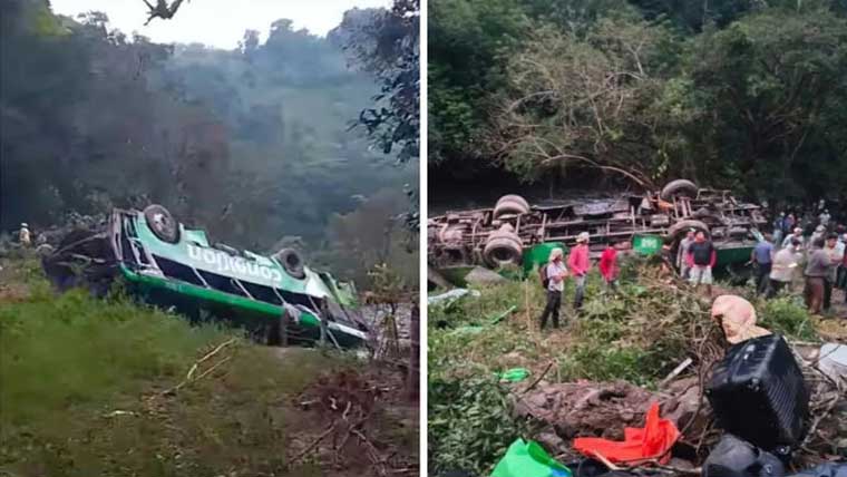 میکسیکو :کرسمس پر مسافر بس الٹ  گئی ،10افراد ہلاک ،32زخمی 