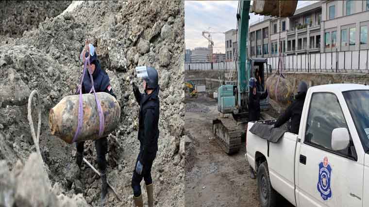 بلغراد میں ملنے والا دوسری عالمی  جنگ کا 470 کلوگرام بم  تعمیراتی مقام سے ہٹادیاگیا
