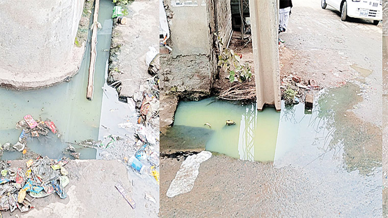 راہوالی:وارڈ4 میں نالیاں بند ، پا نی جمع ، شہریوں کو مشکلات 