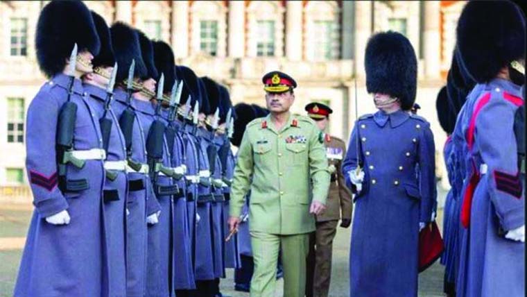 آرمی چیف جنرل عاصم منیر کا دورہ برطانیہ ،گارڈ آف آنر پیش