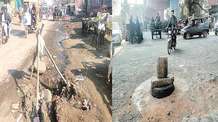 شہر بھر میں کئی کھلے مین ہولز ،بڑا حادثہ ہونے کا خطرہ