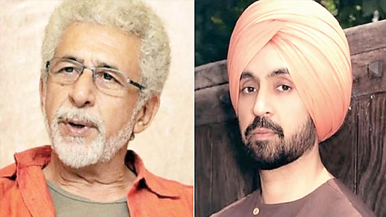 مجھے کوئی فکر نہیں،نصیر الدین شاہ کا  دلجیت کی حمایت چھوڑنے سے انکار