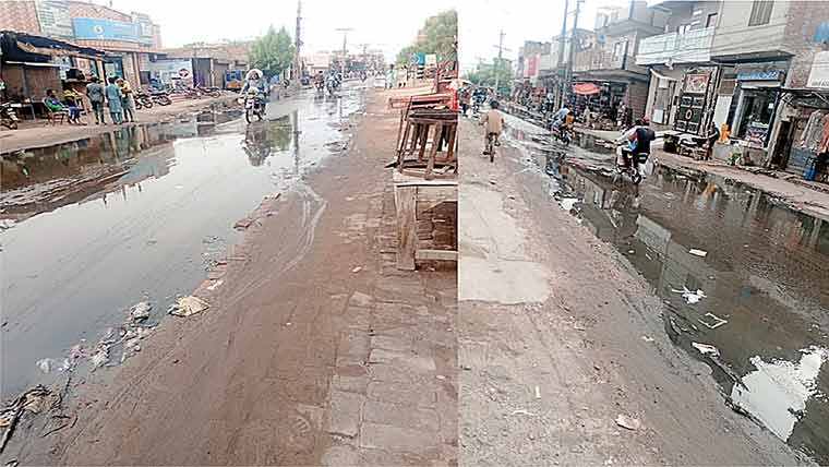 پینسرہ:انتظامیہ کی نااہلی، سدھار میں نکاسی آب سسٹم ناکام