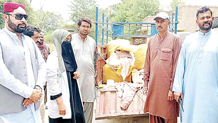 محکمہ لائیو سٹاک کی کارروائی  550 کلو مضر صحت گوشت برآمد 