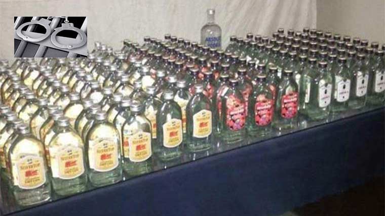 شراب کی سپلائی لیکر  جانے والی خاتون گرفتار 