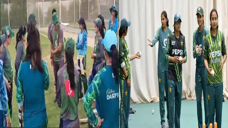 پاکستانی خواتین کرکٹرز کی کیمپ میں 5 گھنٹے طویل پریکٹس 