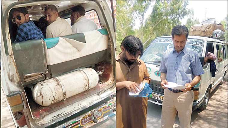 گاڑی میں لگانے پر ڈرائیور گرفتار 